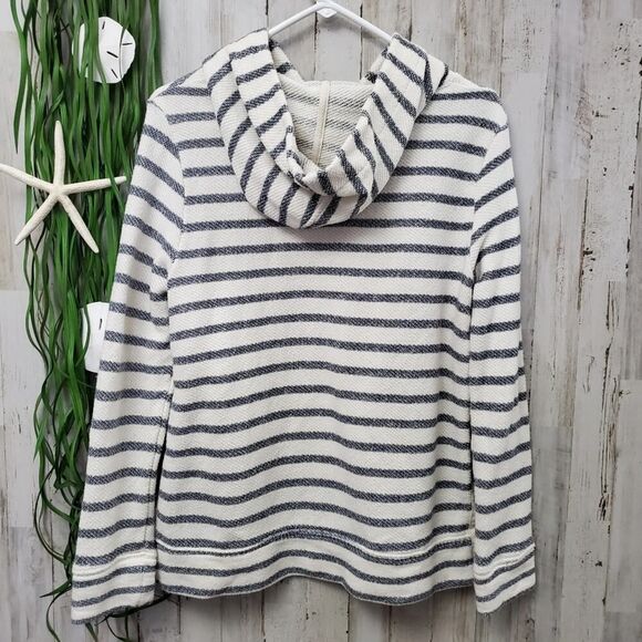 Old Navy Striped Hoodie Sweater Beige Black Size Small - Picture 2 of 8